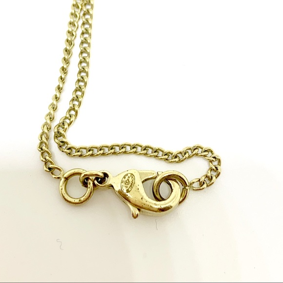 CHANEL Gold CC Logo Rhinestone Ribbon Bow Pendant - Picture 3 of 8